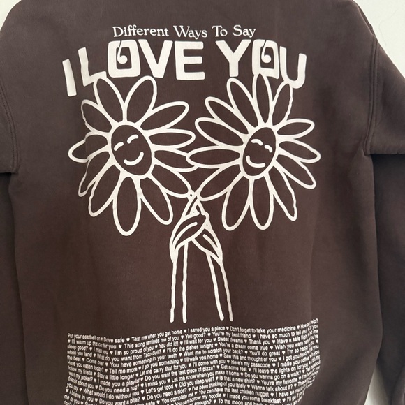 Lonely Ghost This Song Reminds Me of You Crewneck Sweatshirt Size S Brown Love - Picture 4 of 6